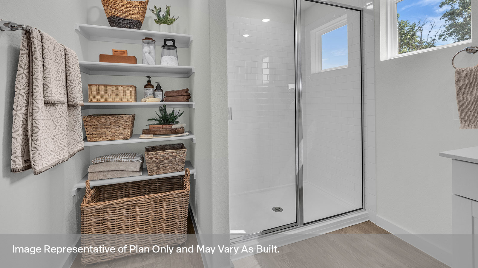 Sonoma Oaks  Irving Floorplan Bathroom 1 Shower and Sink