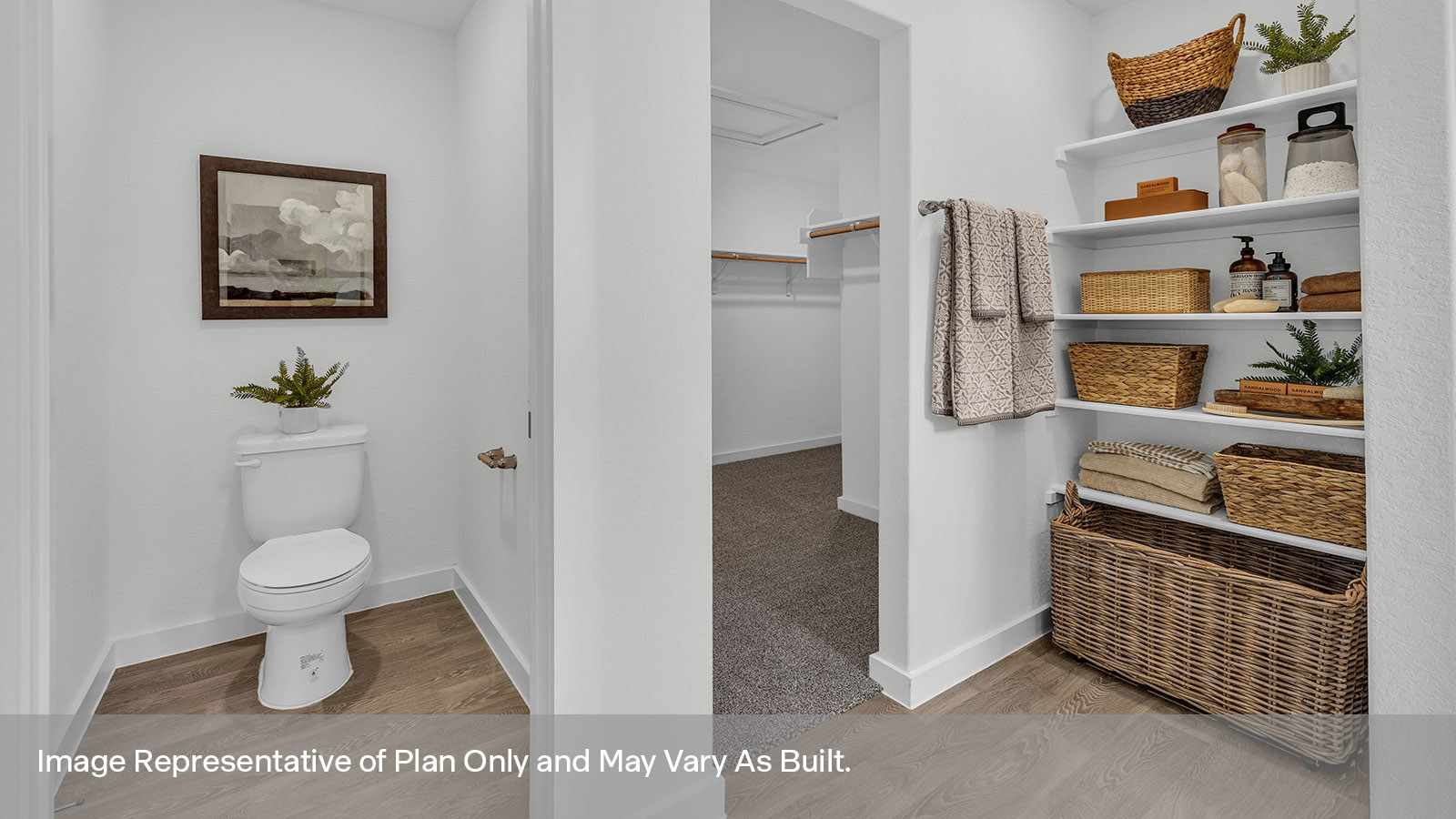 Sonoma Oaks  Irving Floorplan Bathroom 1 Toilet and Closet