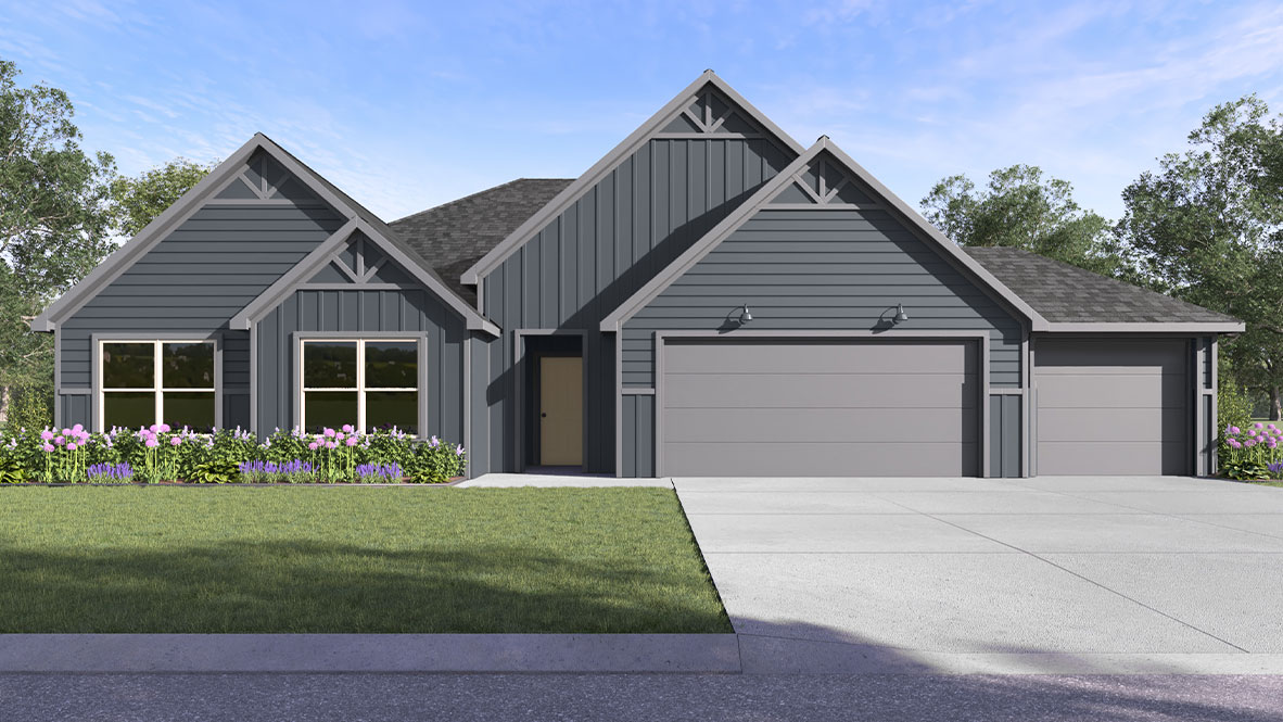 Irving Floorplan G Elevation Rendering Photo 5 bedroom 3 bath 3 car