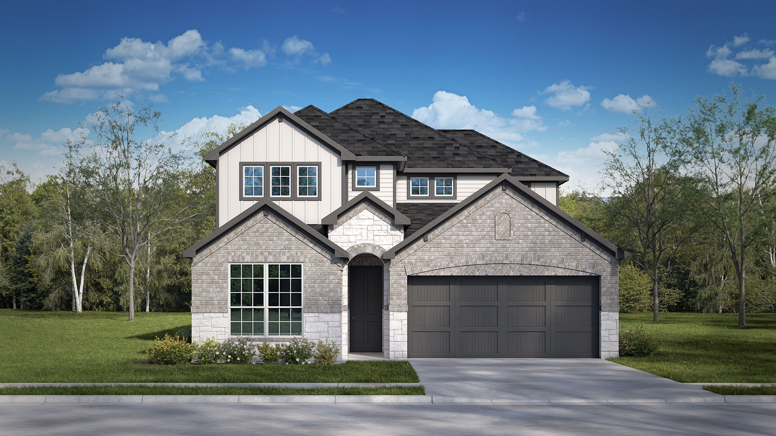 The Willson floorplan R elevation rendering.