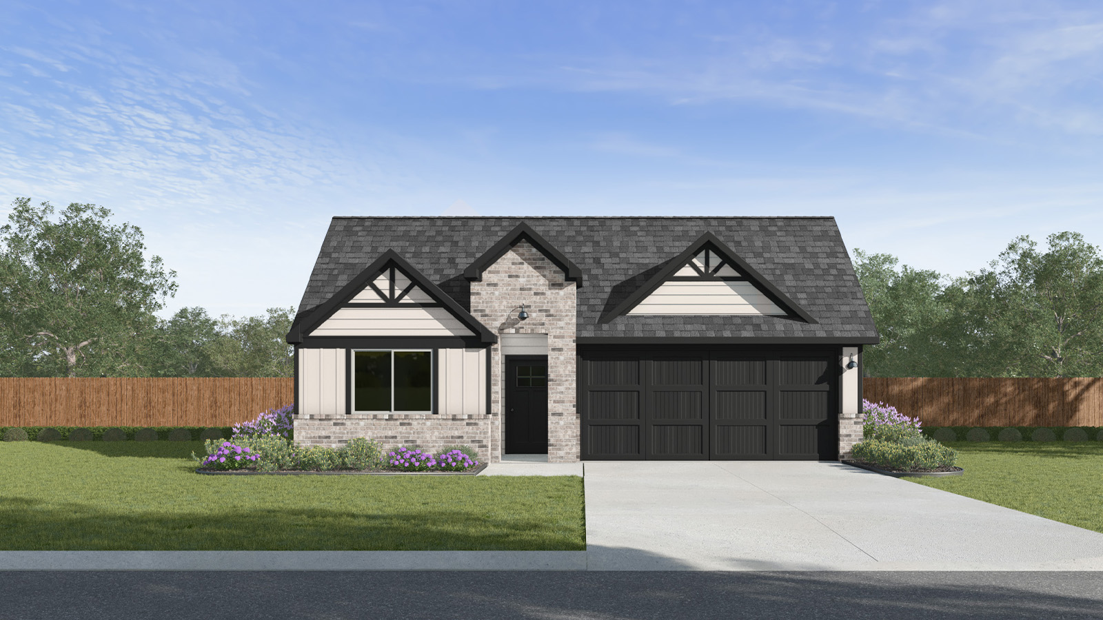 The Gaven floorplan F elevation.