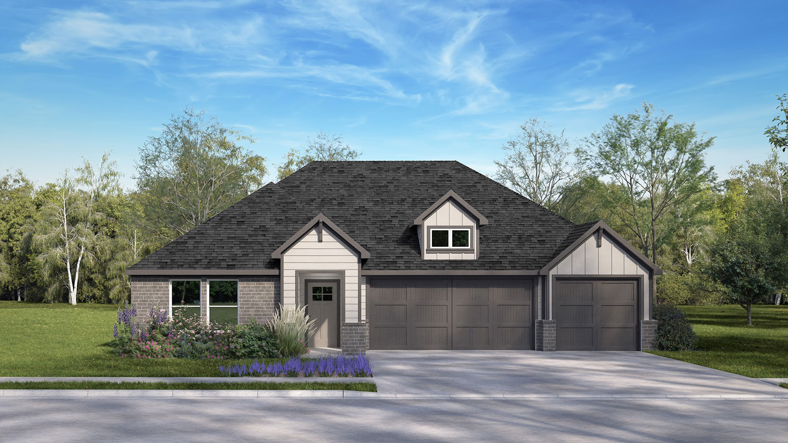 The Hudson floorplan G elevation rendering.