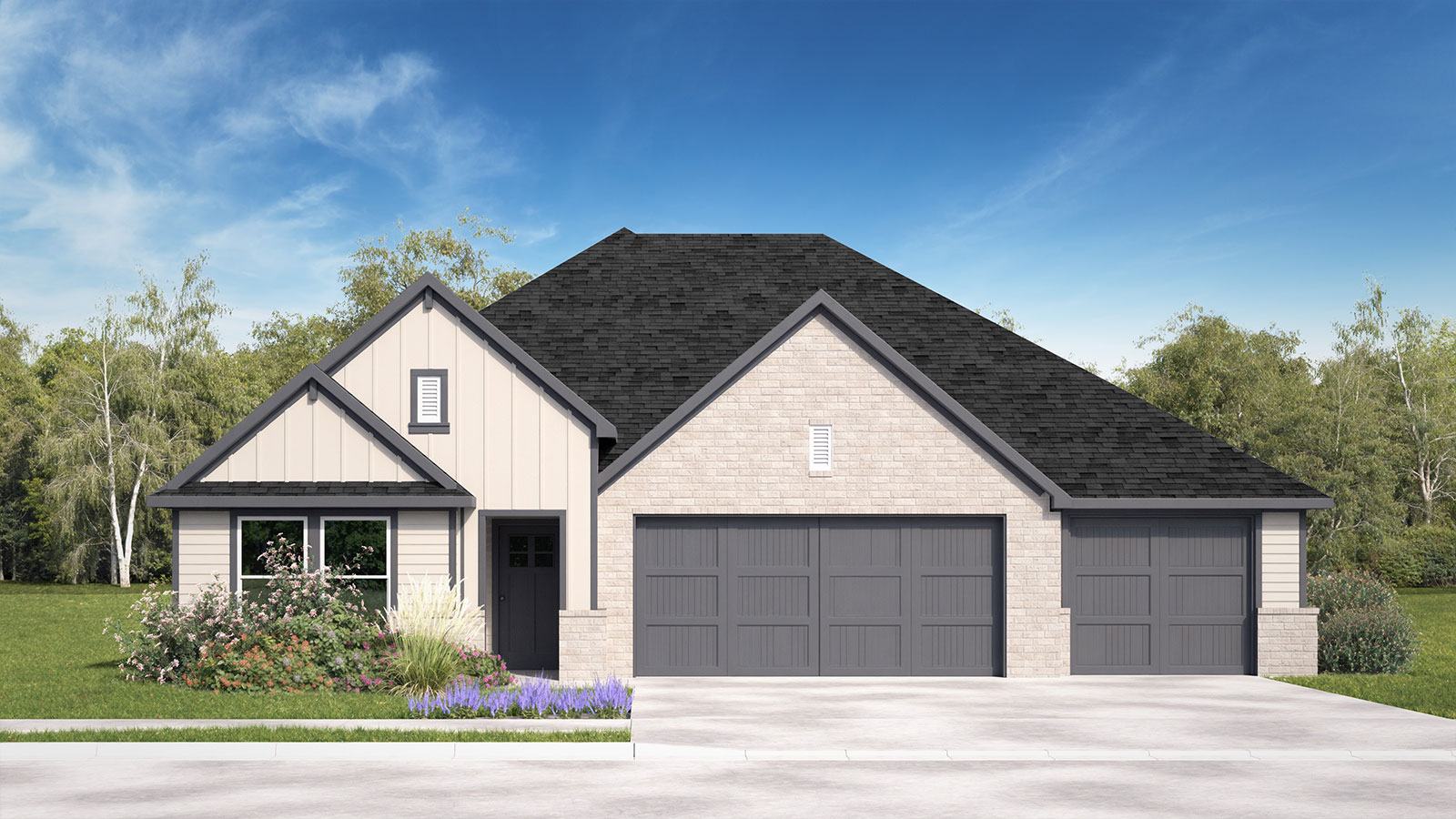 The Courtland floorplan G elevation.