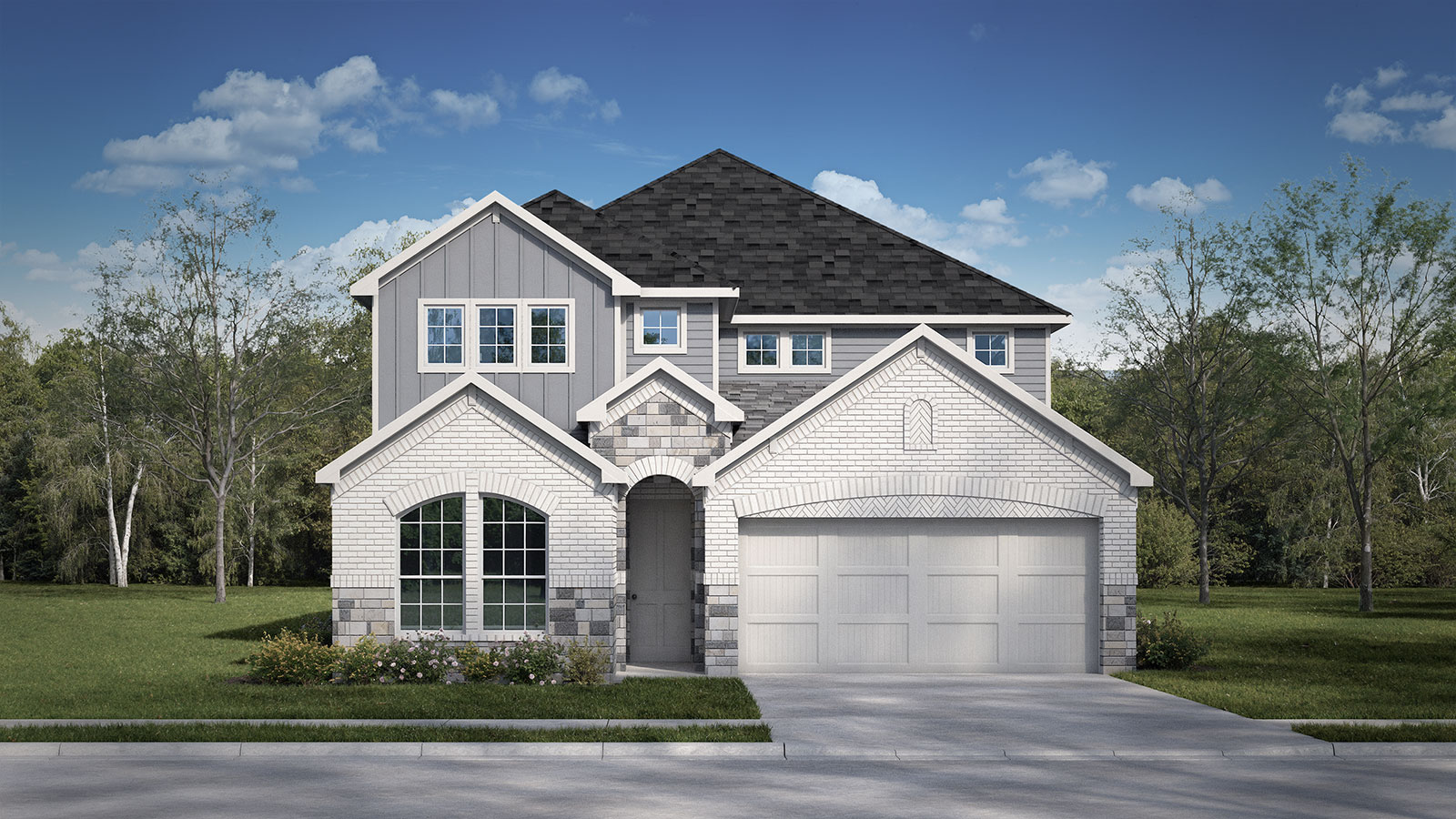 The Fitzgerald floorplan R elevation.