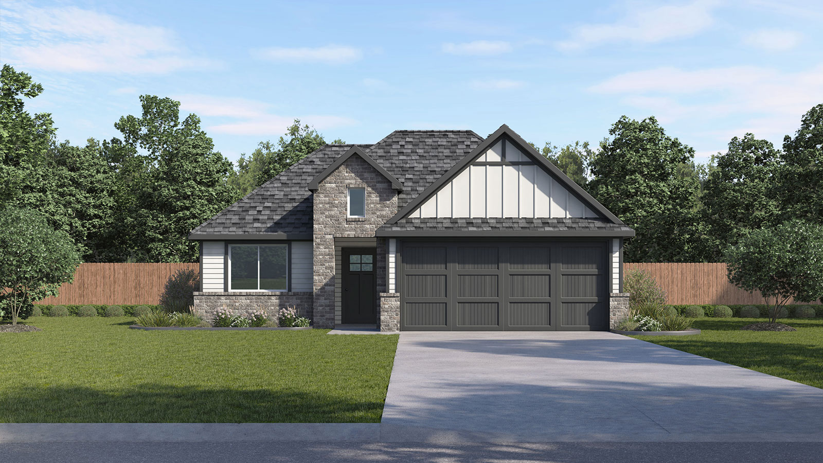Dalton floorplan G elevation rendering.