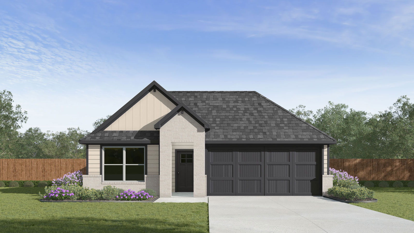 The Harris floorplan G elevation.