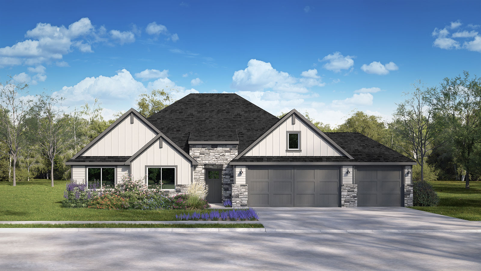 The Irving floorplan F elevation.