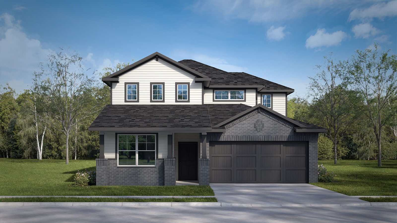 Wilson II floorplan O Elevation rendering.