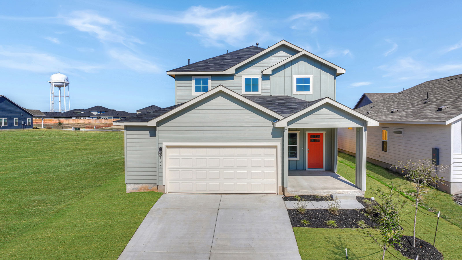 Nicole Elevation gray house two story