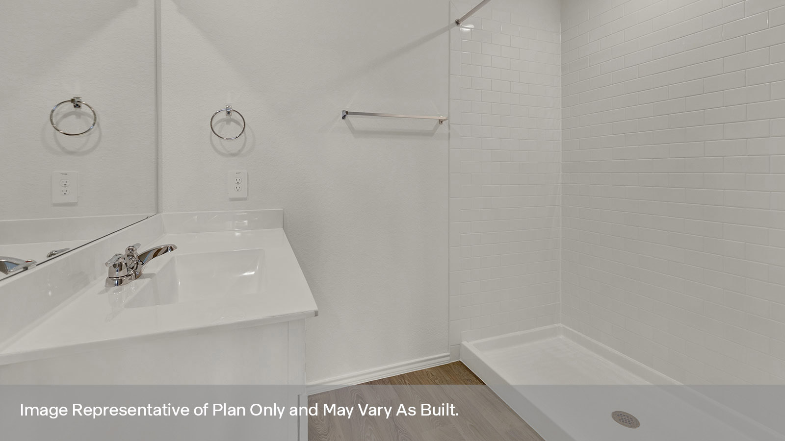Primary Bathroom with a walk in tile surround shower