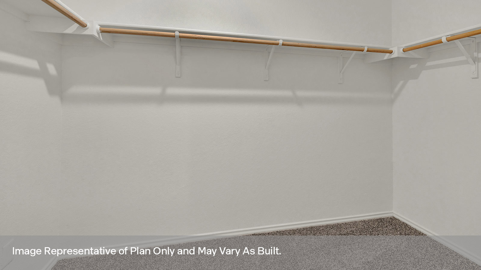 Primary Closet with built in shelves