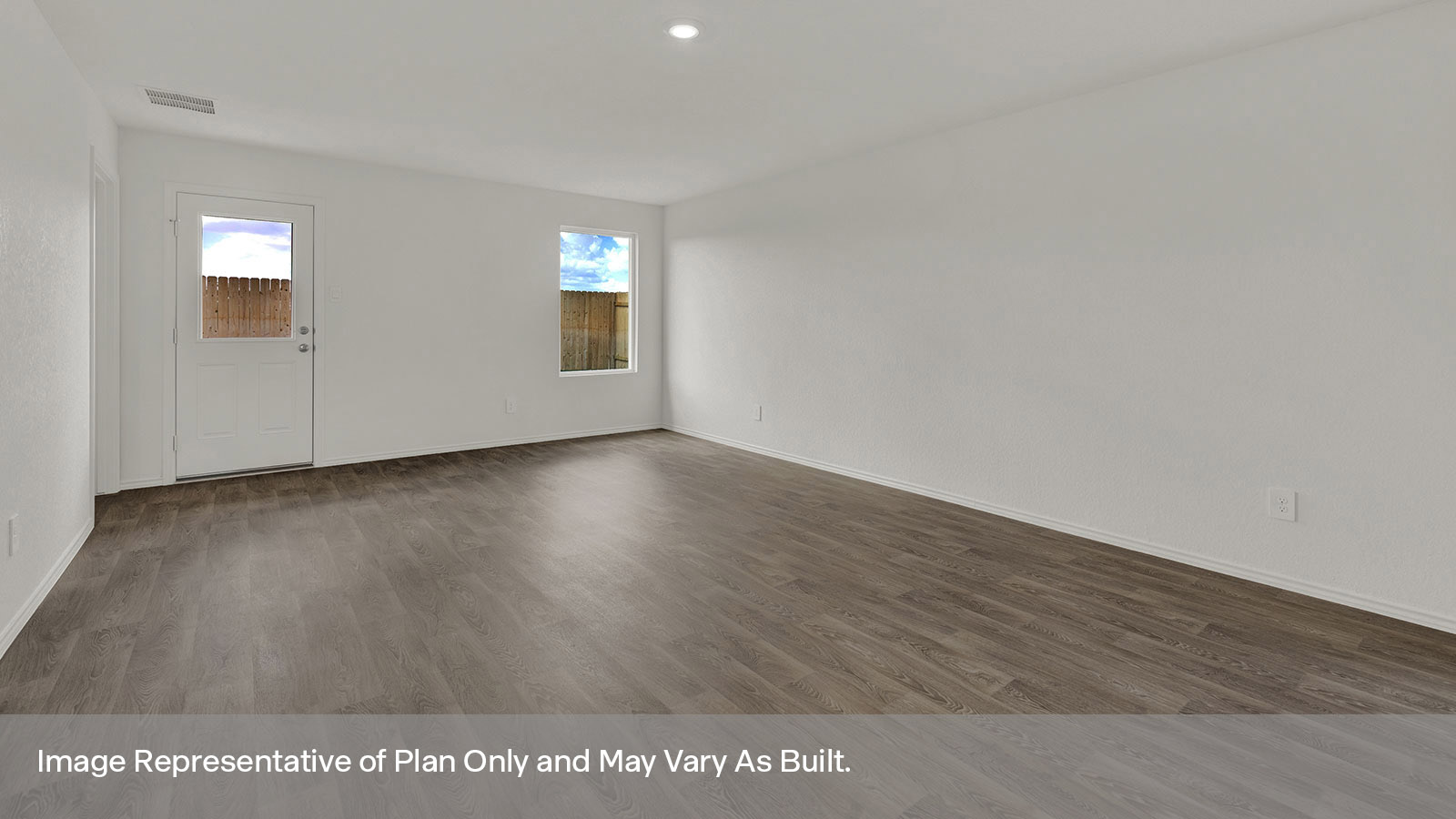 Living room with vinyl floors