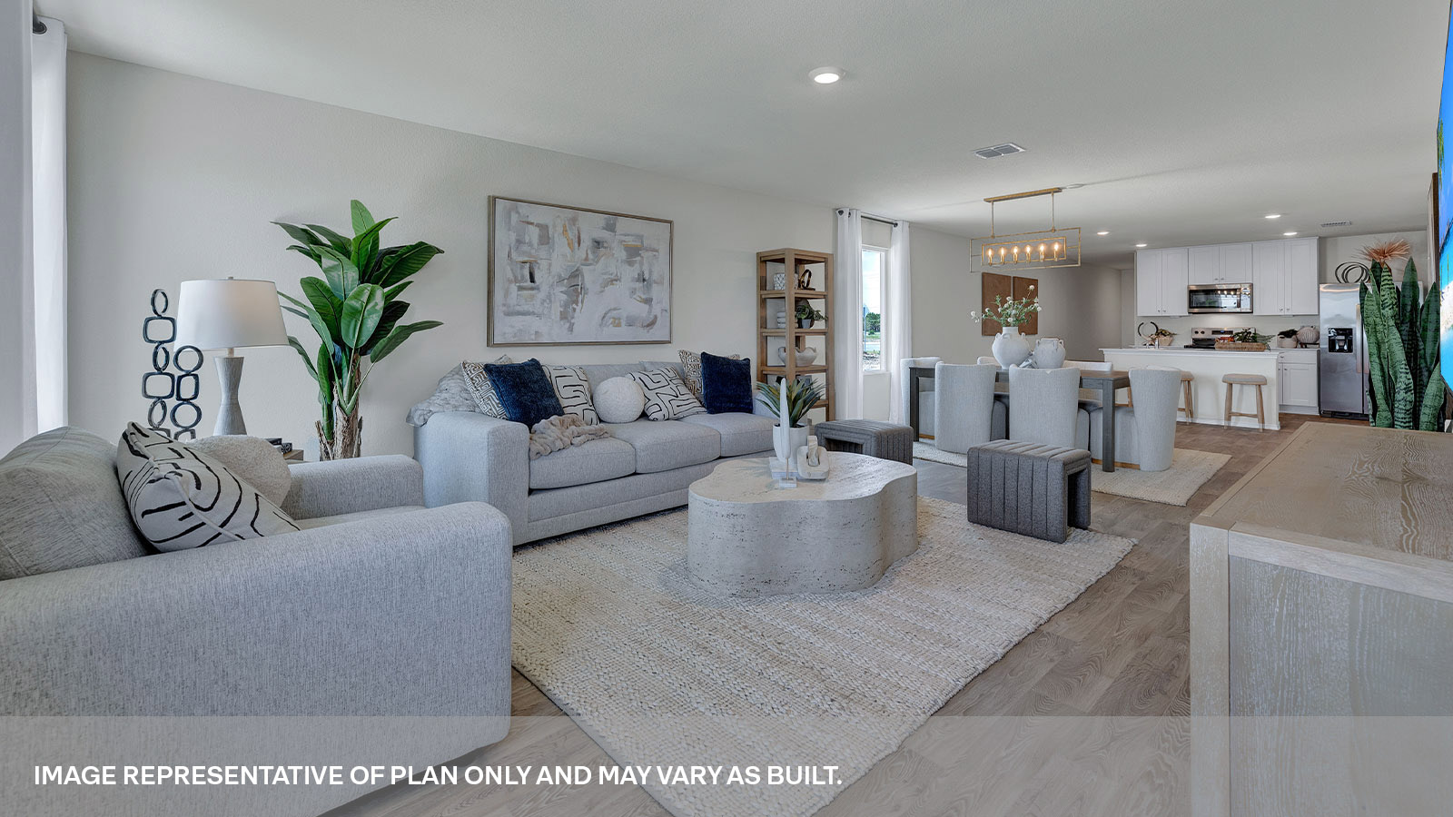 Living room with vinyl flooring and one window.