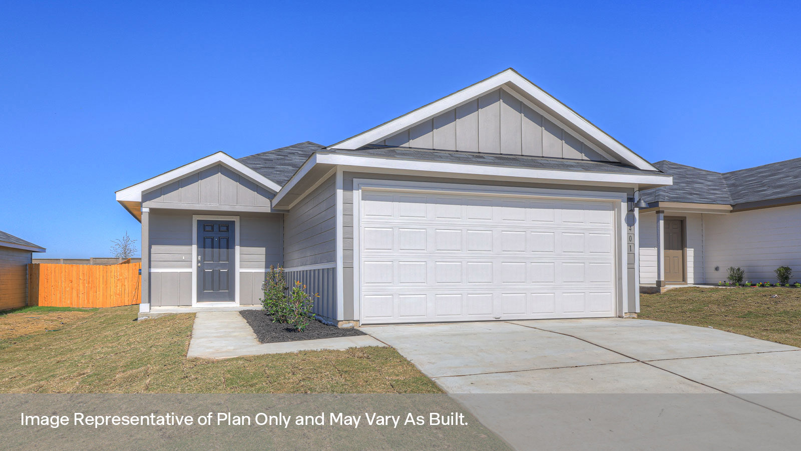 Single-story with farmhouse exteriors.