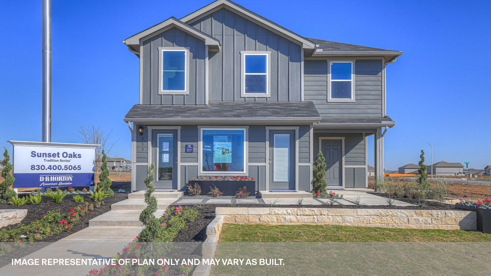 Franklin floorplan K elevation exterior photograph.