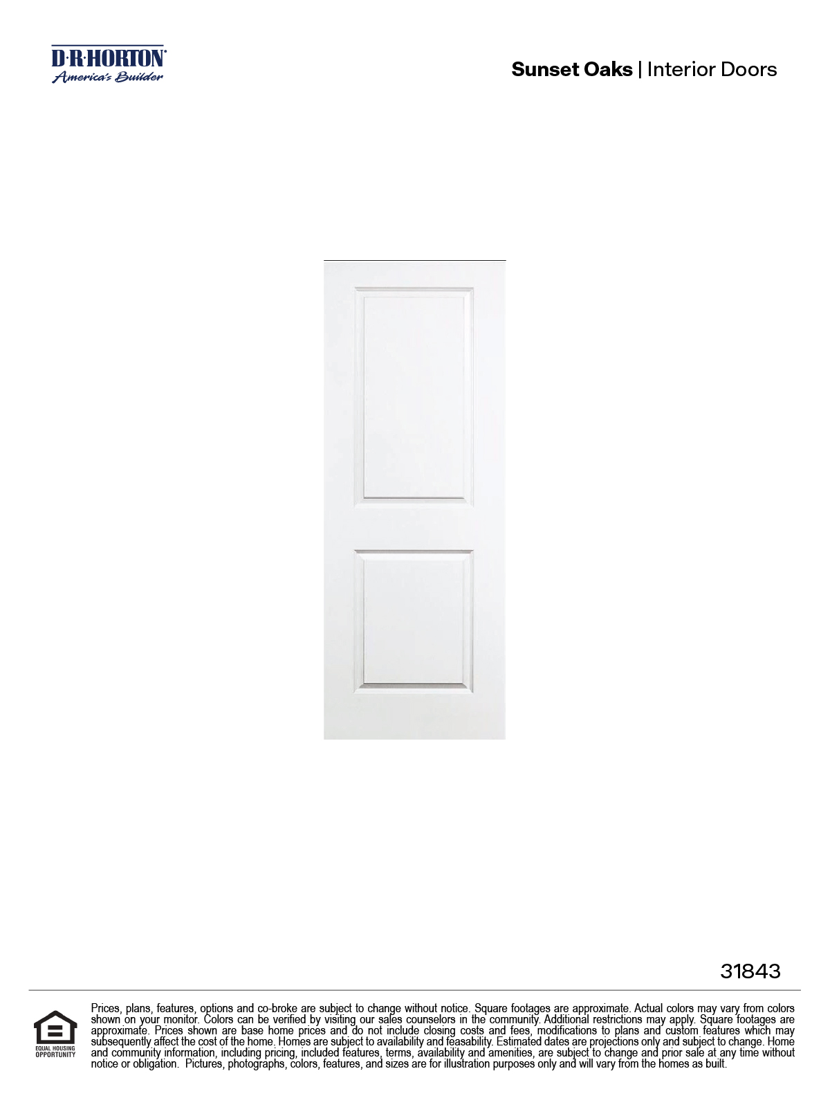 Sunset Oaks Version 1 Front and Interior Doors Product Package Image