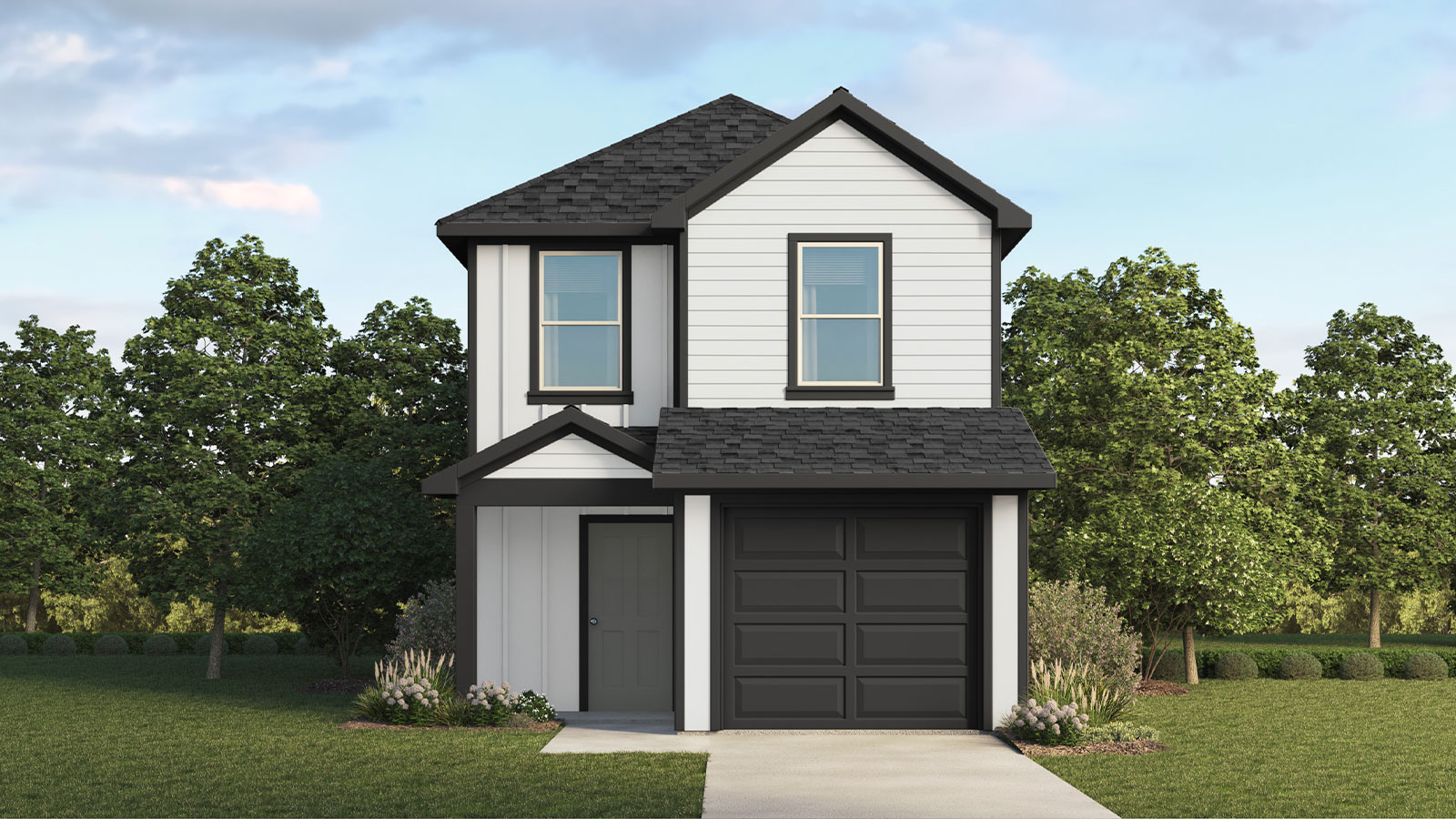 Bollinger Robin J Elevation Rendering 2 bedroom 2.5 bath Two Story