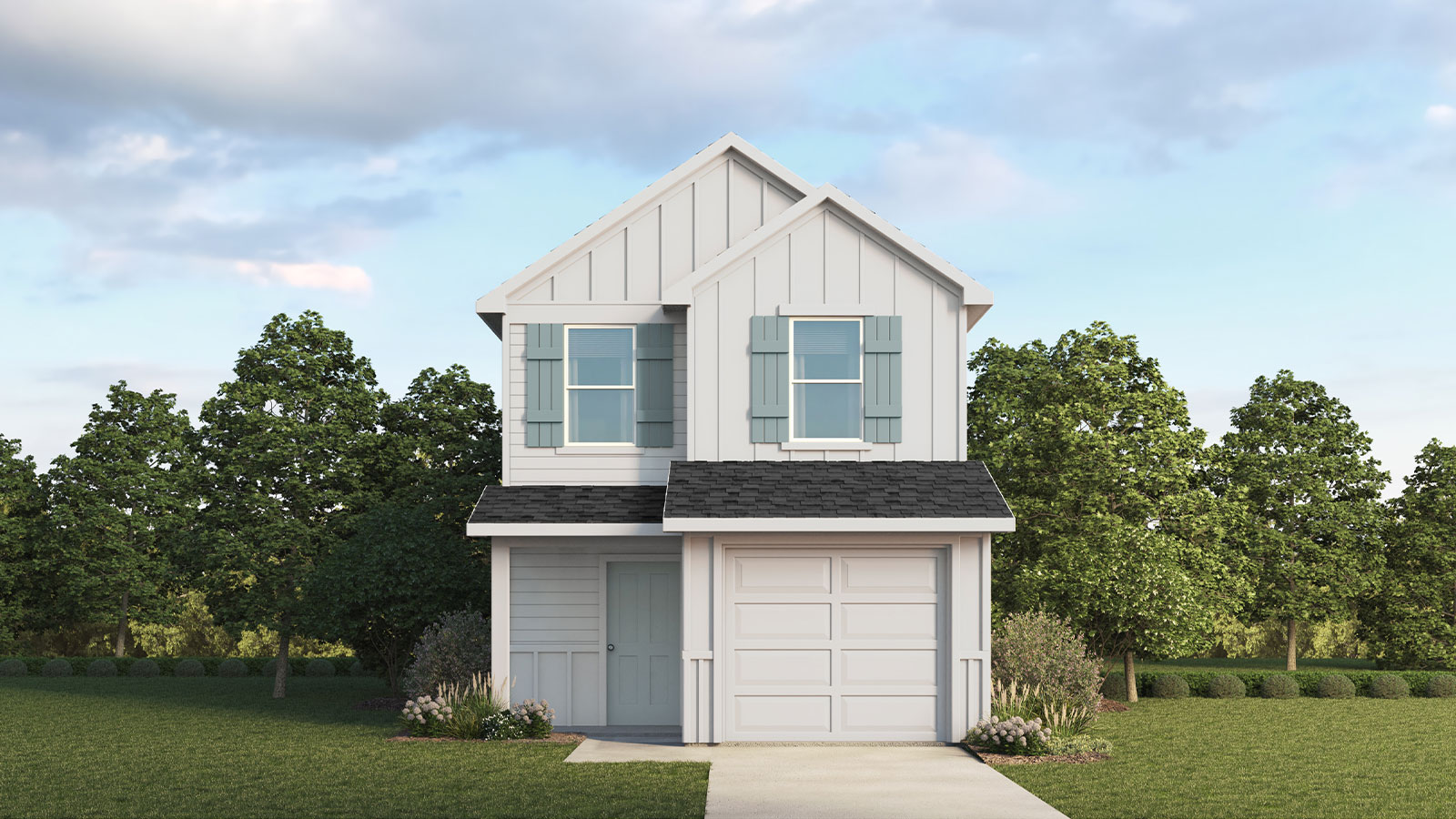 Bollinger Robin K Elevation Rendering 2 bedroom 2.5 bath Two Story