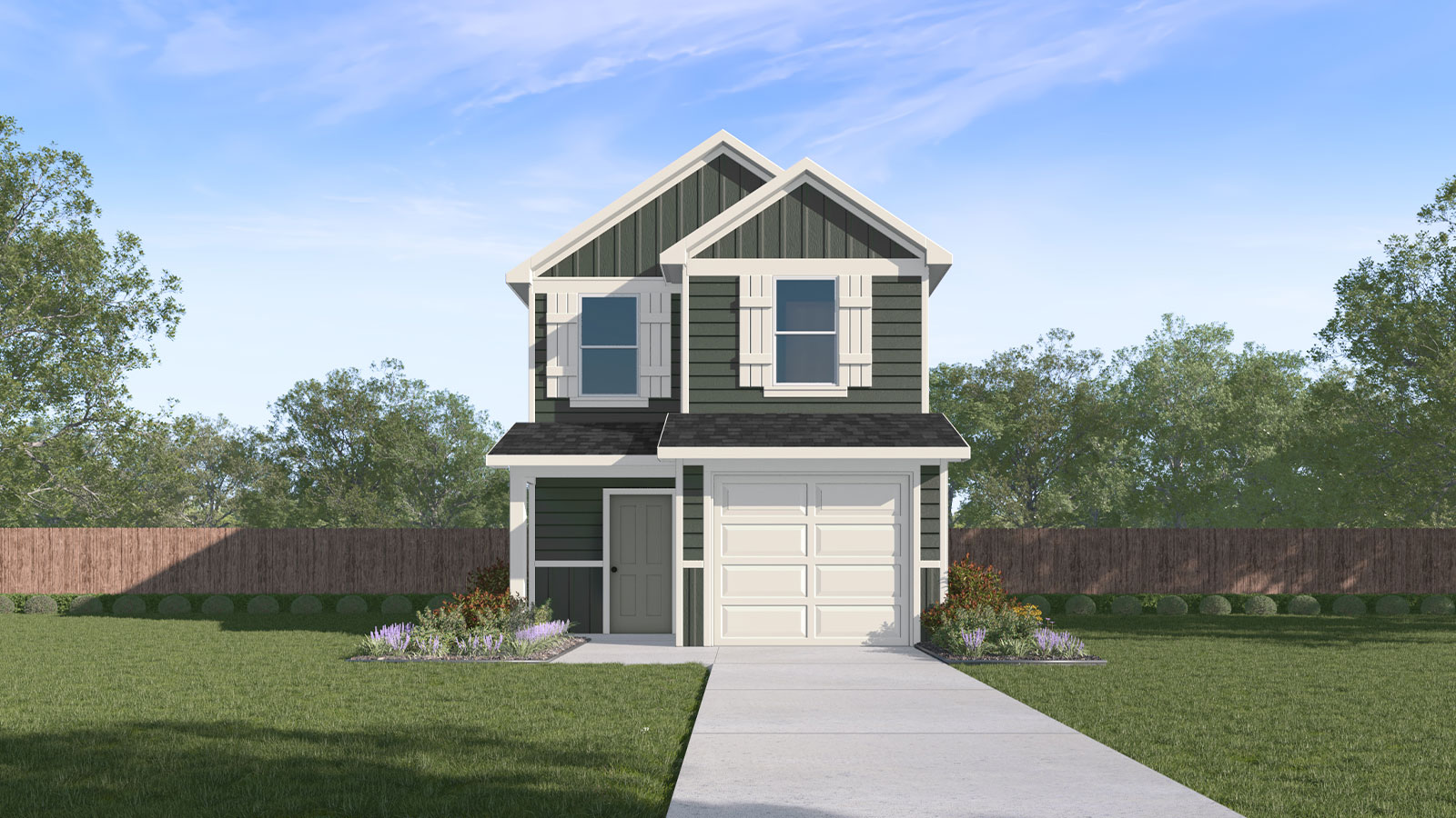 Bollinger Linnet K Elevation Rendering 3 bedroom 2.5 bath Two Story