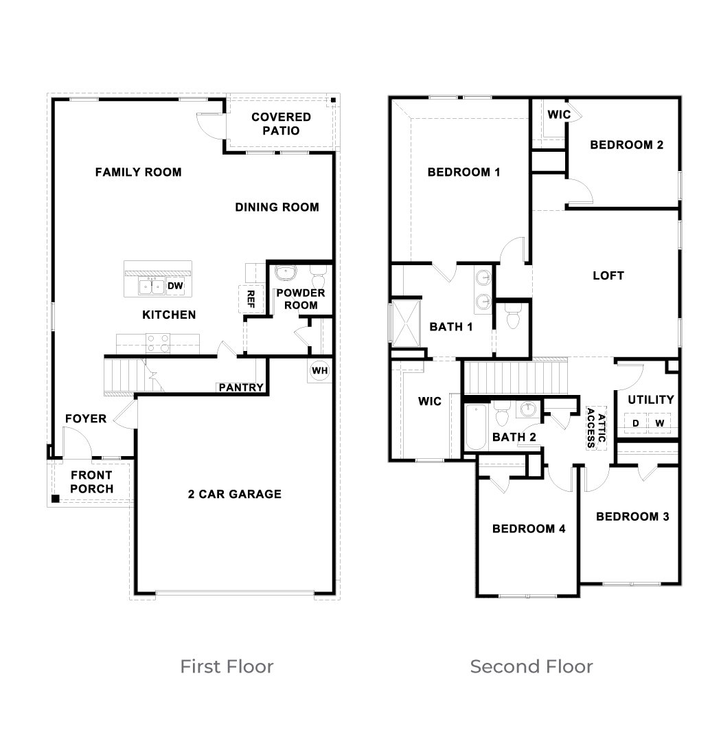 Saengerhalle Meadows Kate Floorplan Exterior Photo 4 bedroom 2.5 bath Two Story