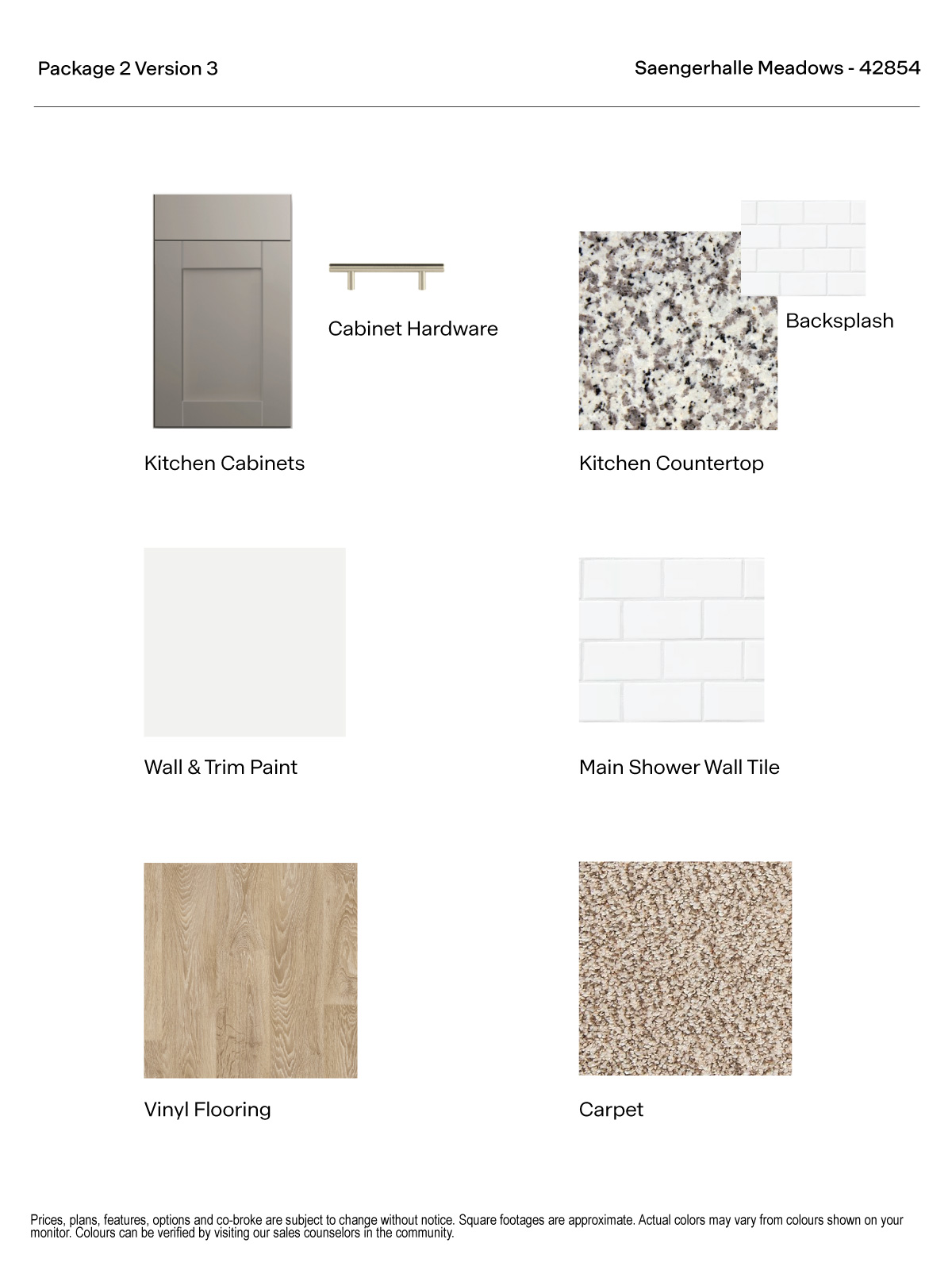 Saengerhalle Meadows Version 3 Package 2 - Gray cabinets, granite countertops, and vinyl flooring