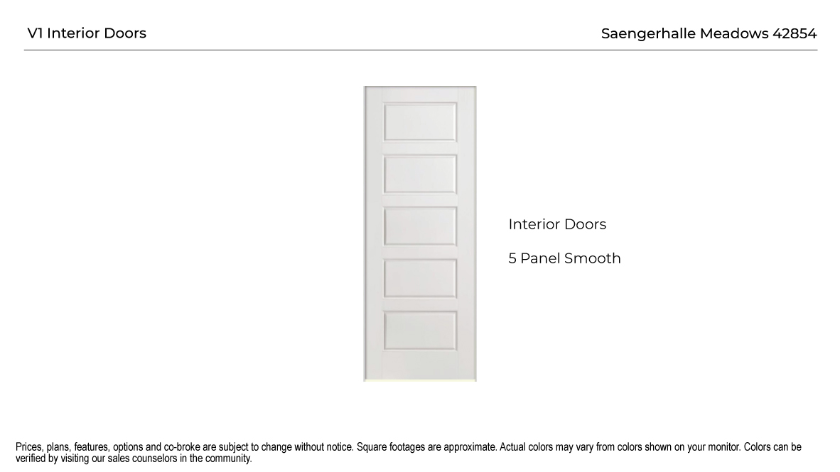 Saengerhalle Meadows Version 1 Interior Doors Product Package Image