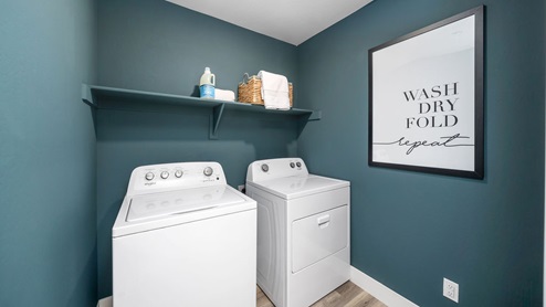 Sparrow indoor laundry room upstairs