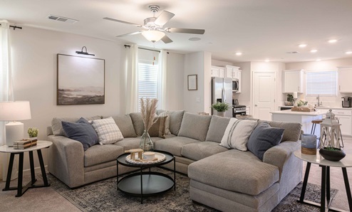 Spacious open style living room