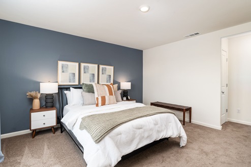 Spacious bedroom with closet