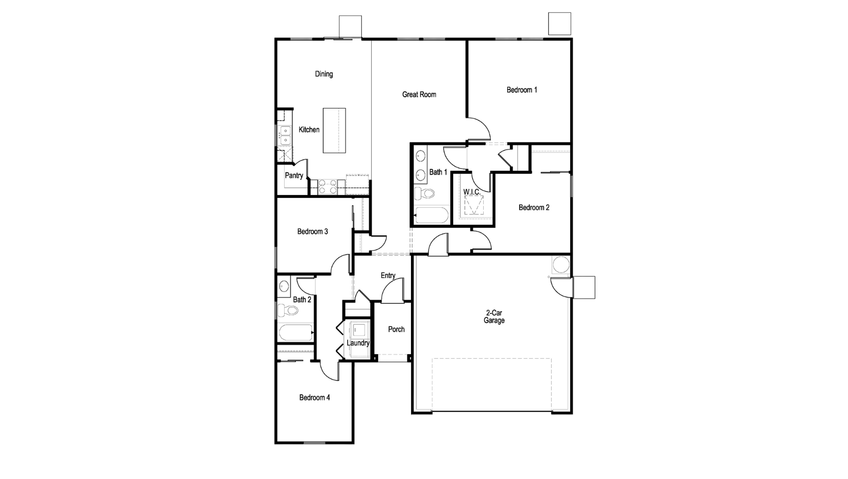 Floor Plan in Abbey Court Bakersfield CA D R Horton