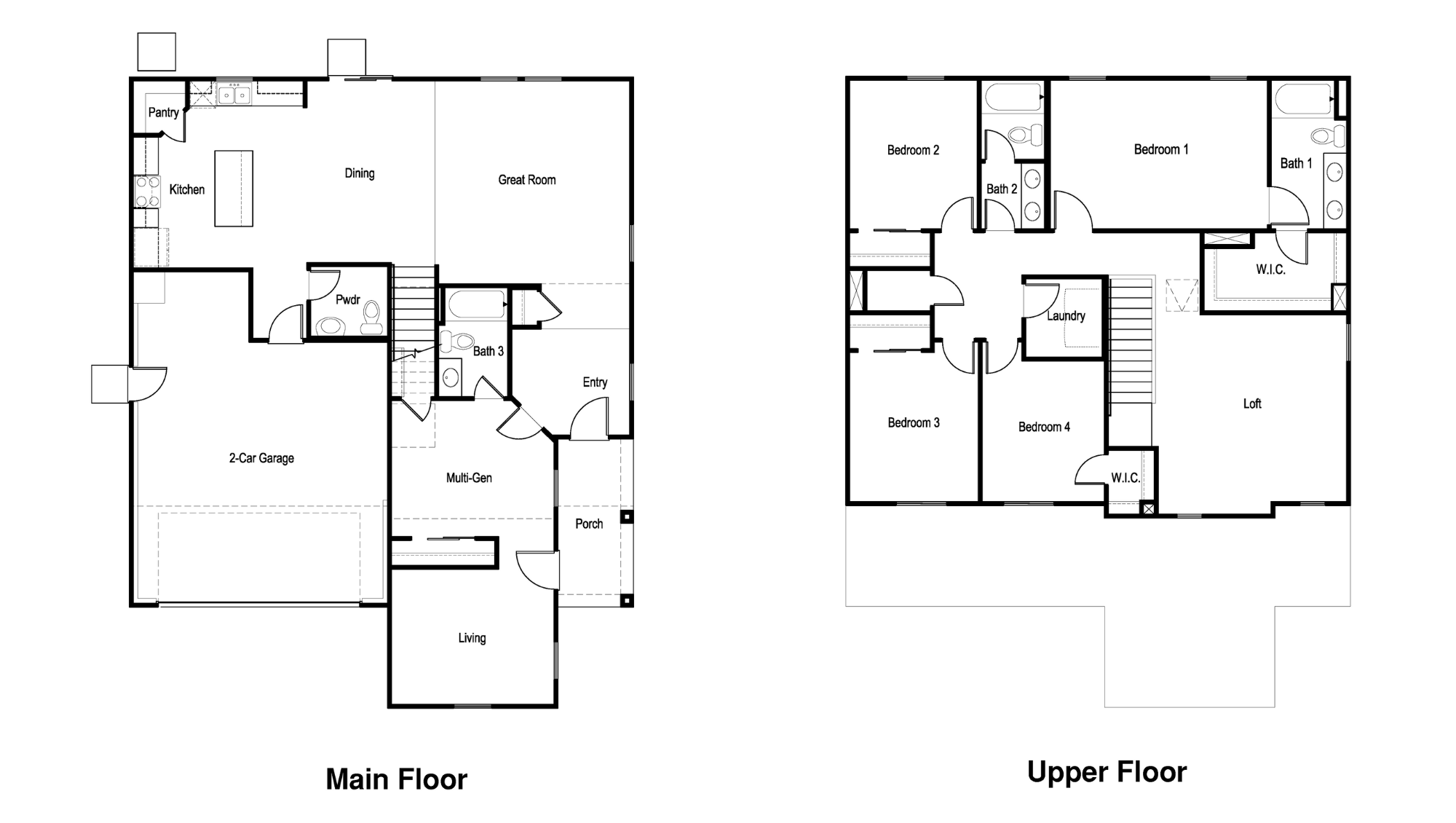 Line drawing of Lincoln floorplan