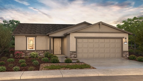 craftsman exterior rendering of single story home