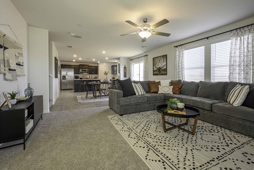 Open style living room