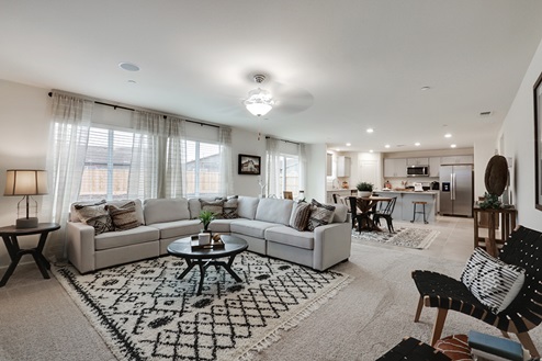 Spacious open style living room