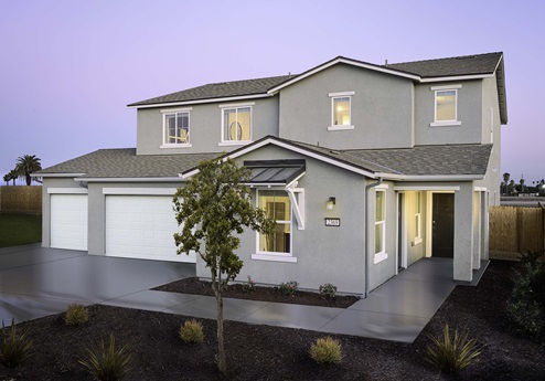 Lincoln home exterior with 3-car garage