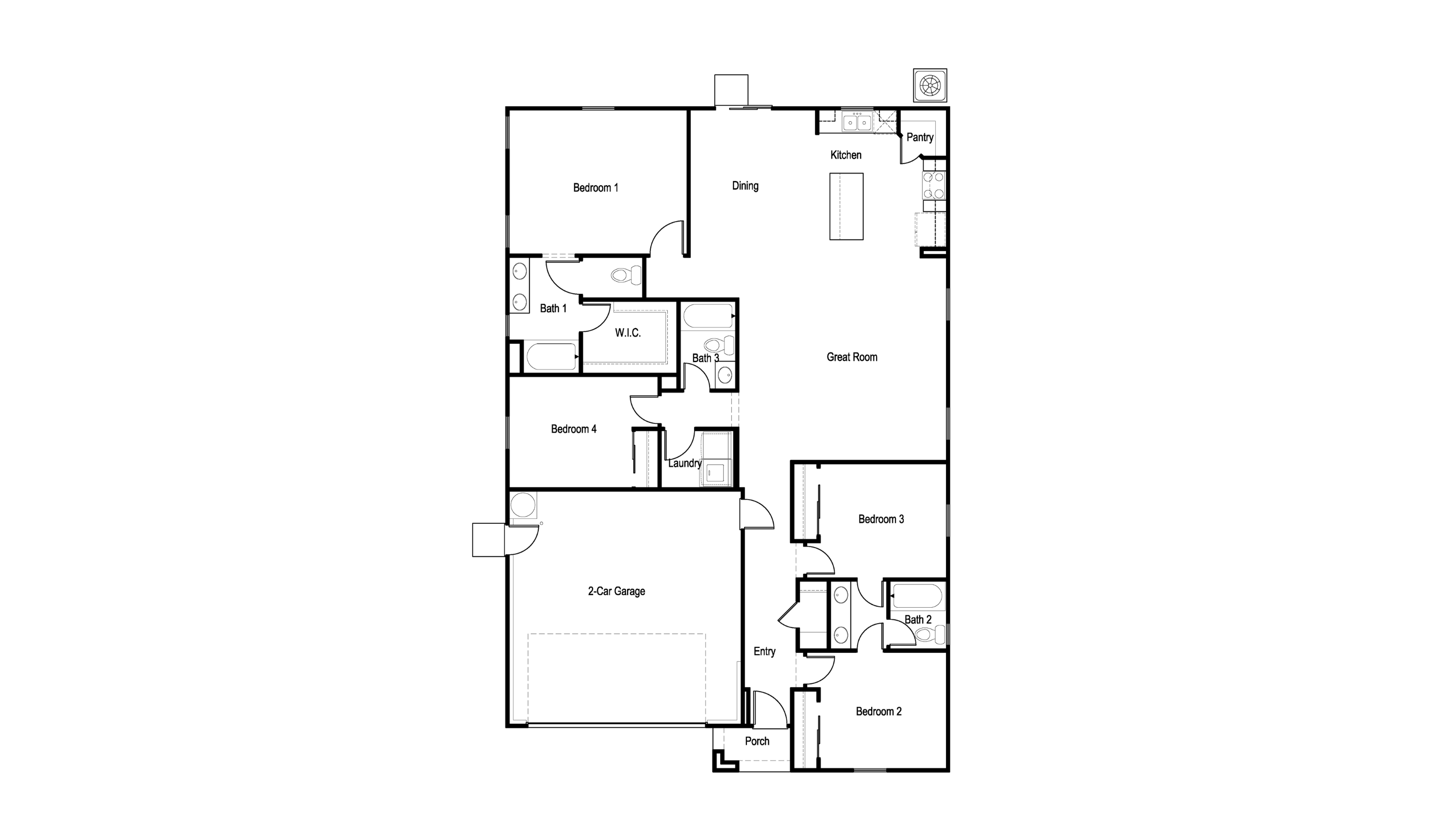 Line drawing of Oriole floorplan.