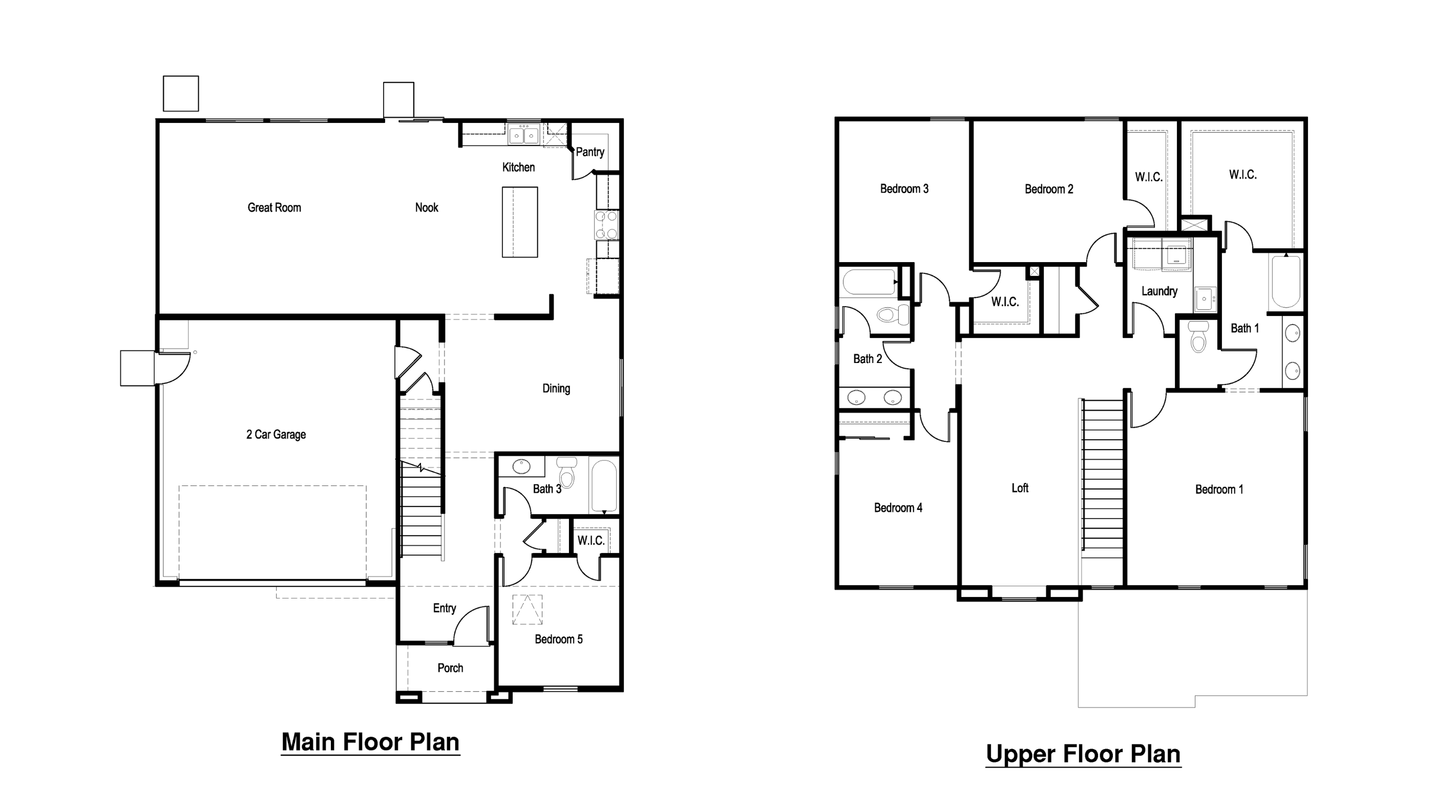 Line drawing of Wren floorplan.
