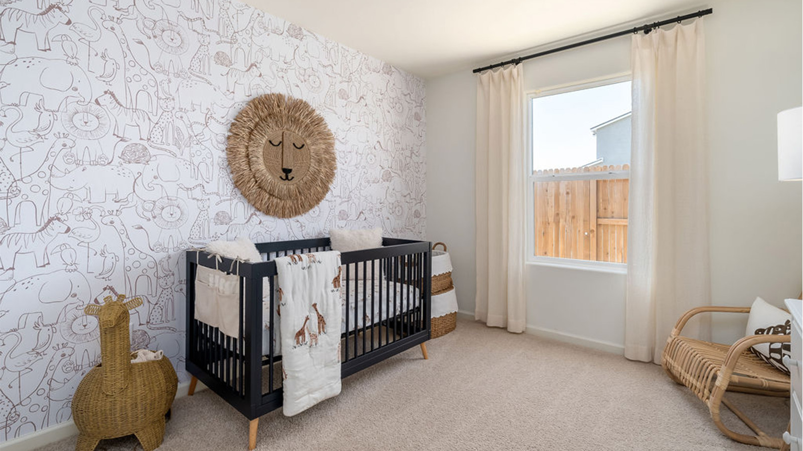 nursery with crib