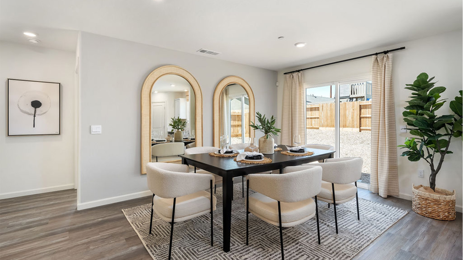 open concept dining room