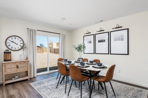 Spacious open style dining room