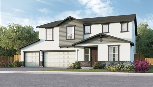 Crafstman exterior rendering of two story home