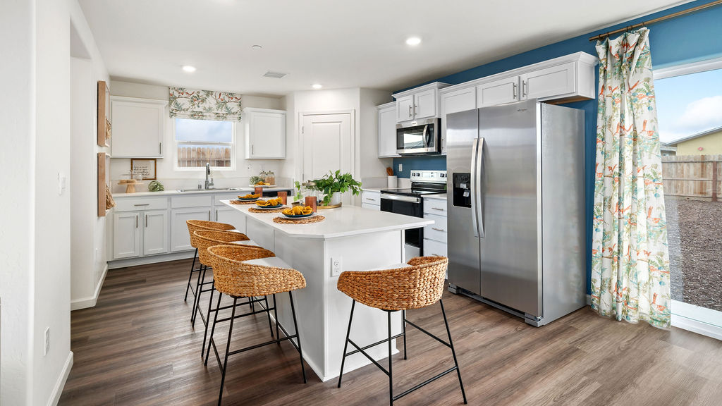 kitchen with island and stainless steel appliances