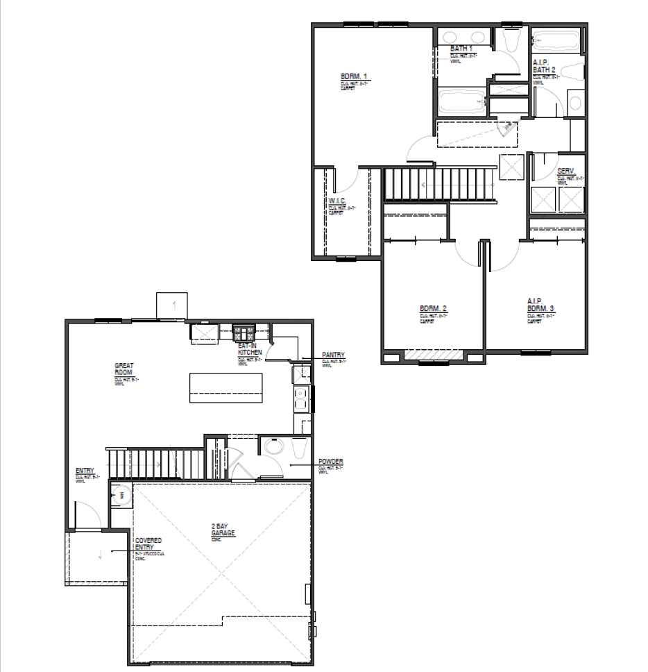 Line drawing of a 1,380 square foot floorplan