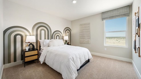 girls bedroom in the wren model