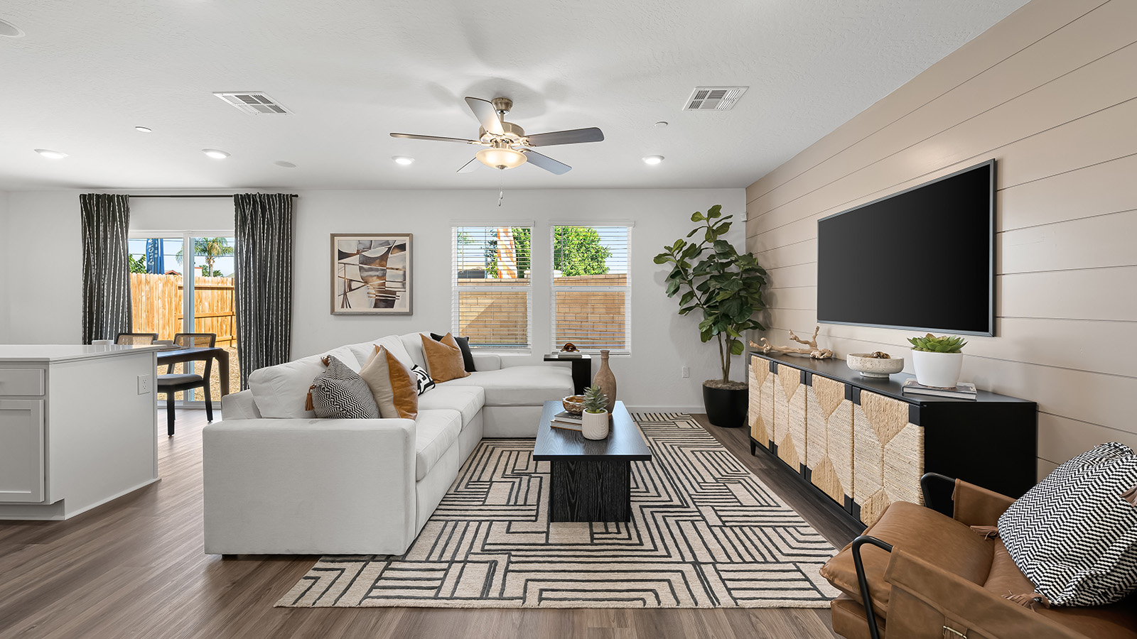 living room in the oxford plan