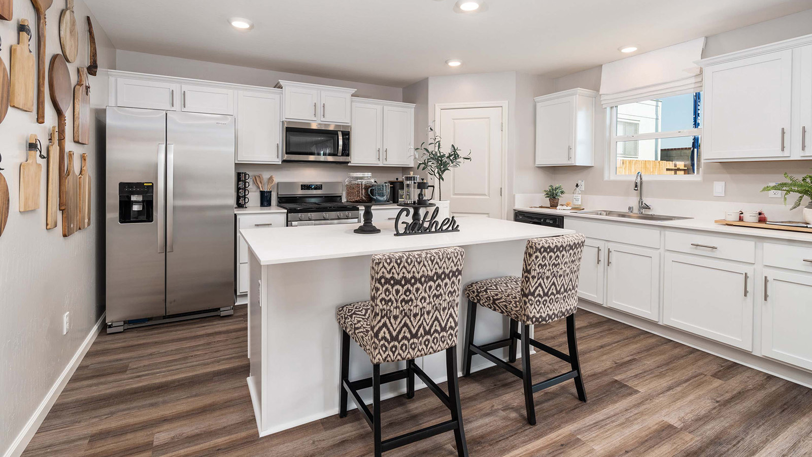 kitchen with island and stainless steel appliances