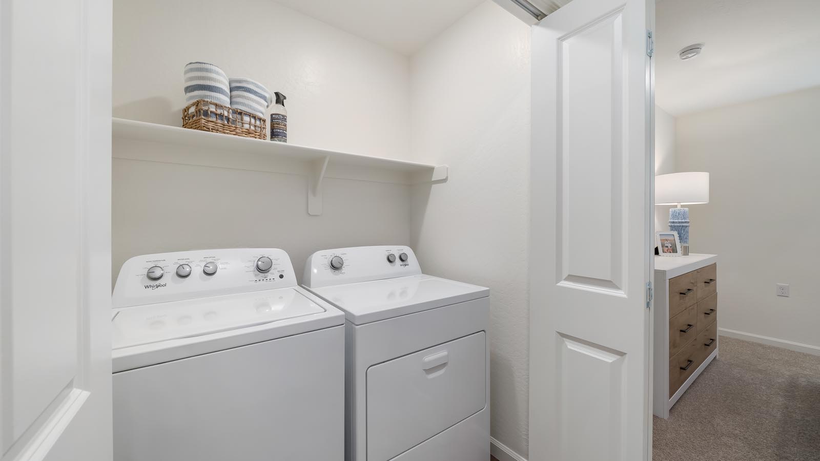 Interior photo of laundry room