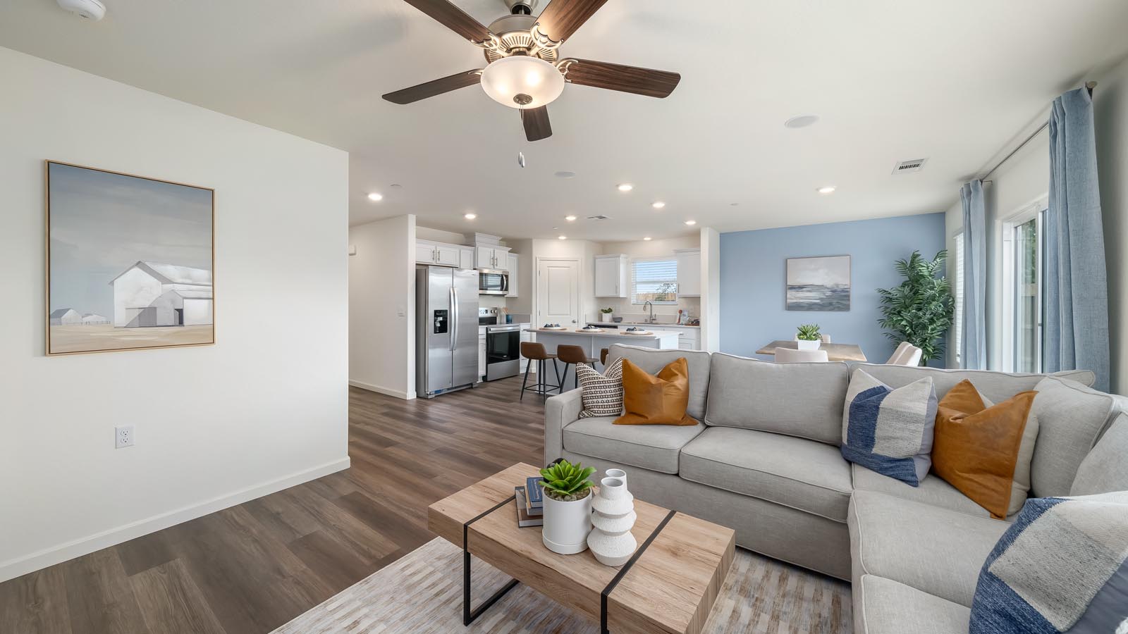 adams living room and kitchen