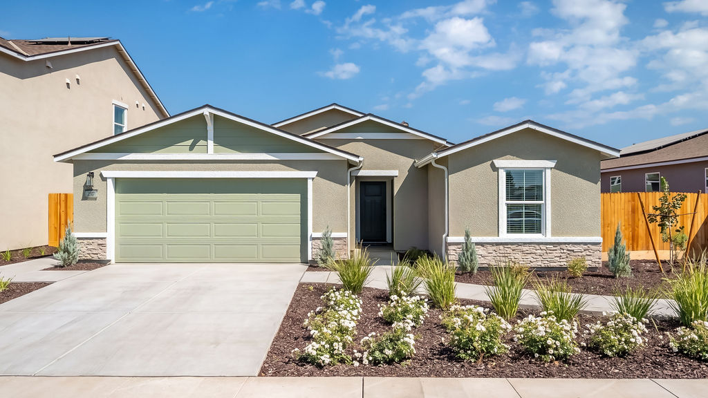 Exterior of the Adams model home.