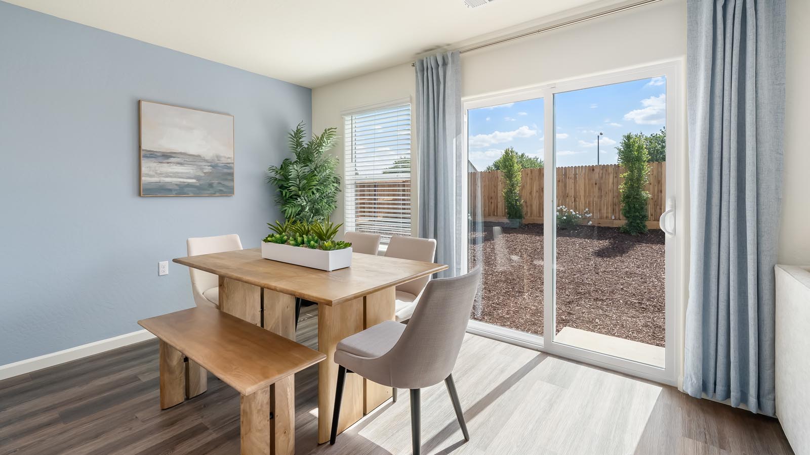 Open concept kitchen, living and dining room